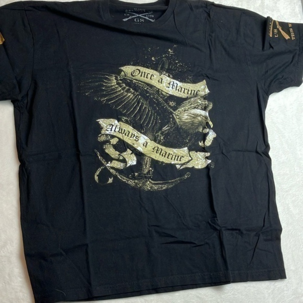 Grunt Style Short Sleeve “Once a Marine Always a Marine “ Tshirt Men’s XL